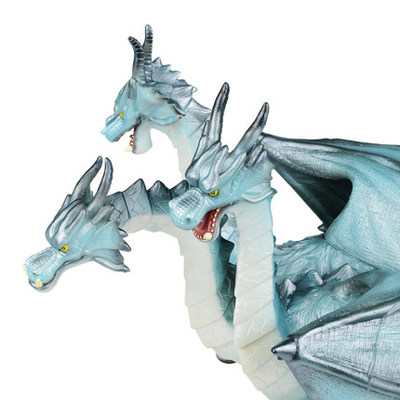 recur三头龙恐龙冰封之王诺德魔幻神话系列儿童仿真模型软胶玩具