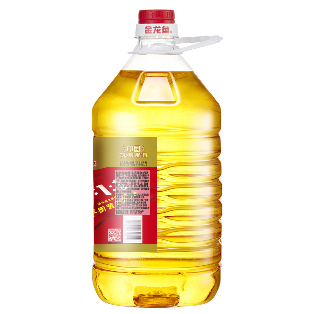 2月8号发货金龙鱼黄金比例1:1:1食用调和油5l*2 炒菜油家用健康油