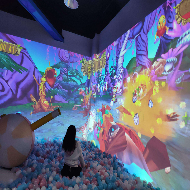 互动广场摆摊游戏机投影砸球儿童娱乐ar墙面游乐场设施