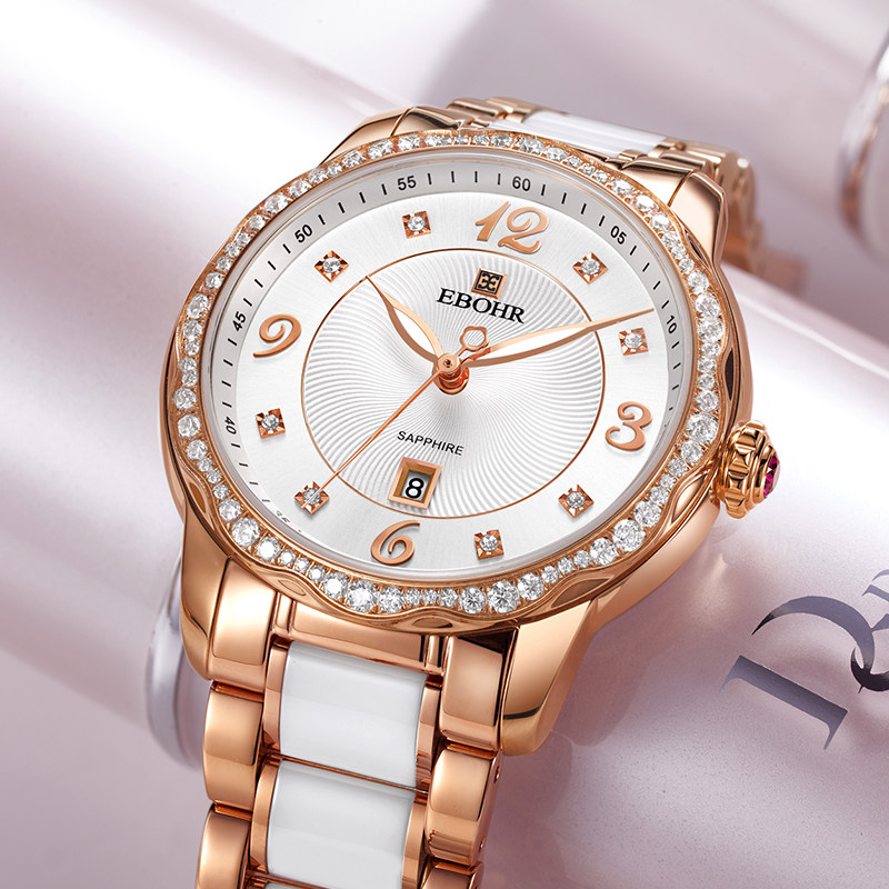 女款手表依波小众轻奢女士时尚防水日历石英表国产腕表