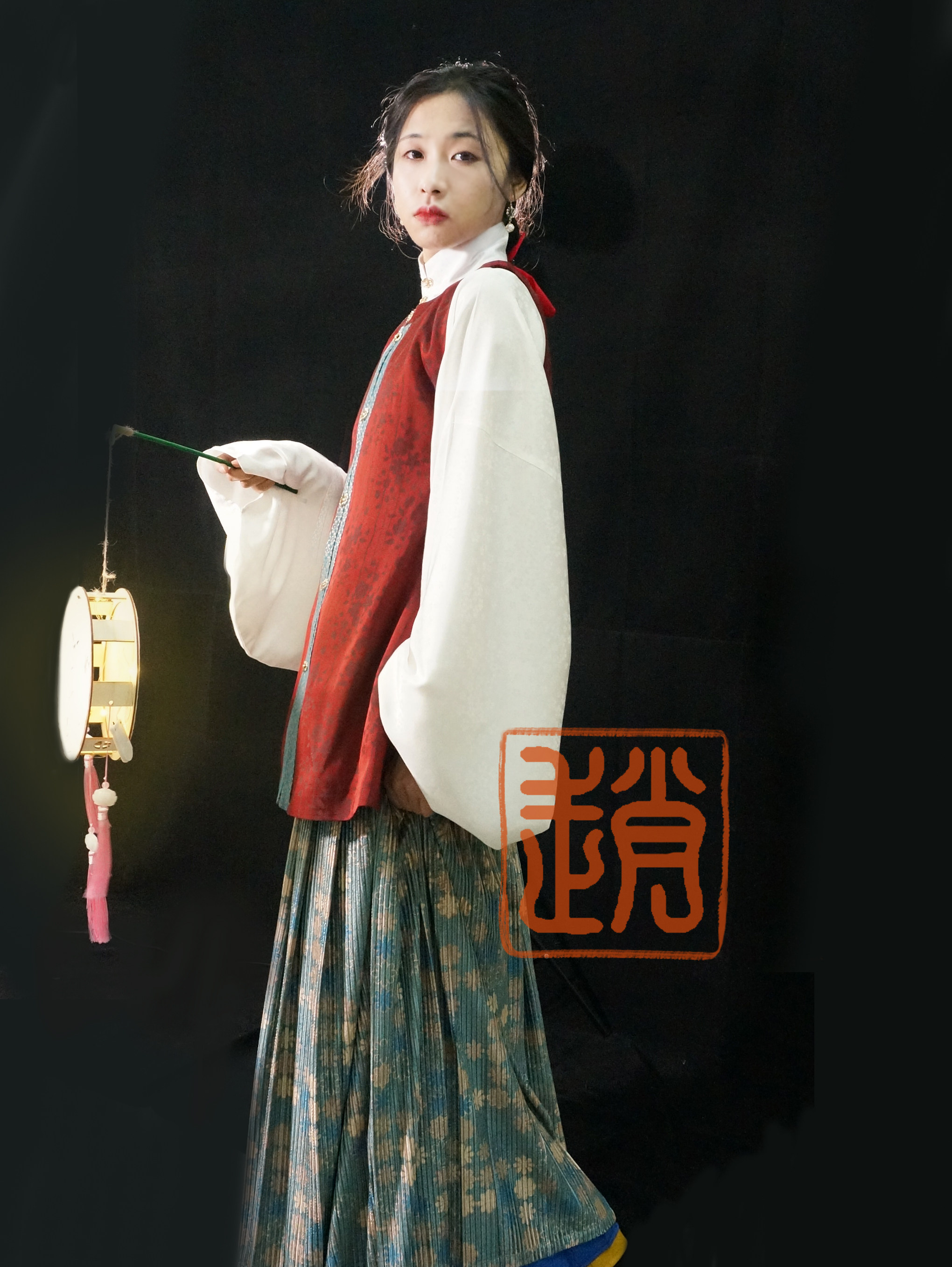 比甲元宵赵氏汉服原创平价日常常明圆领对襟汉服