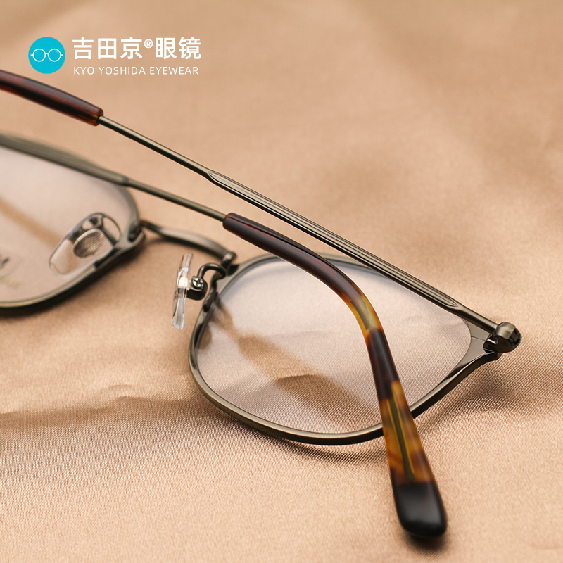 nova日本手工眼镜镜框男女近视可配镜片纯钛眼镜架