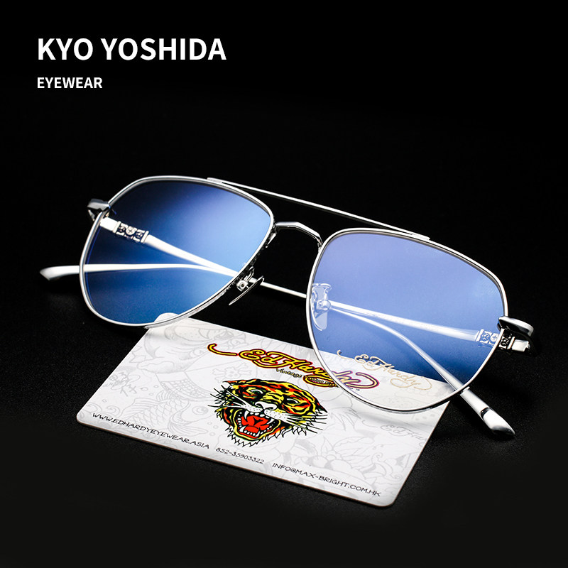 edhardy代购埃德哈迪眼镜镜框近视可配纯钛方框眼镜架