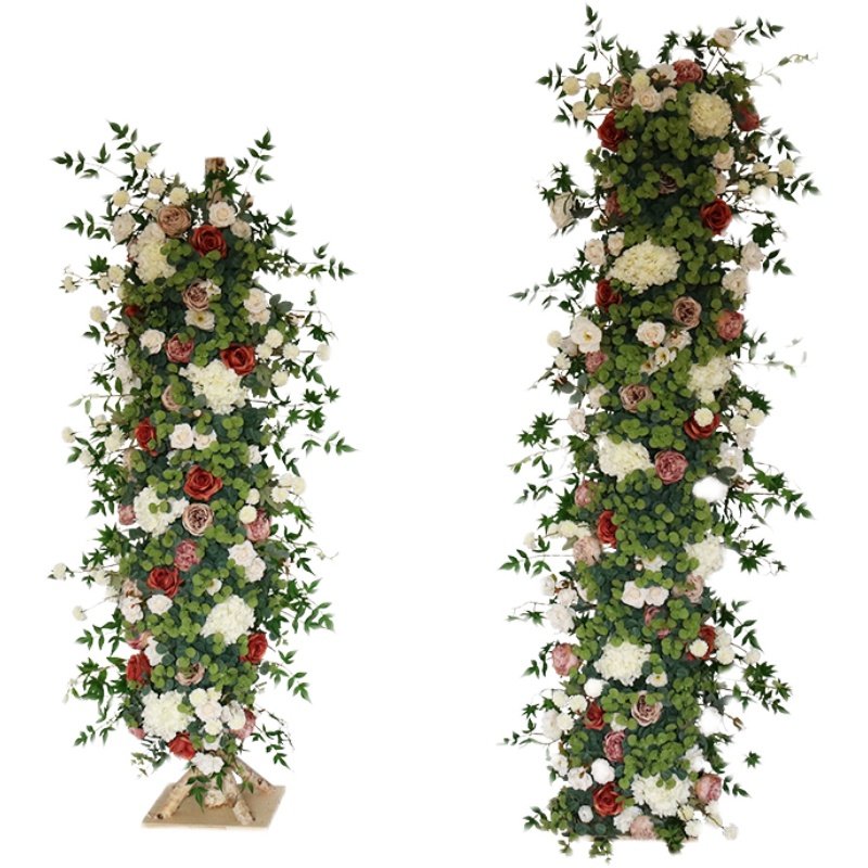 仿真花艺立柱商场开业庆典布置装饰假花植物婚庆绢花