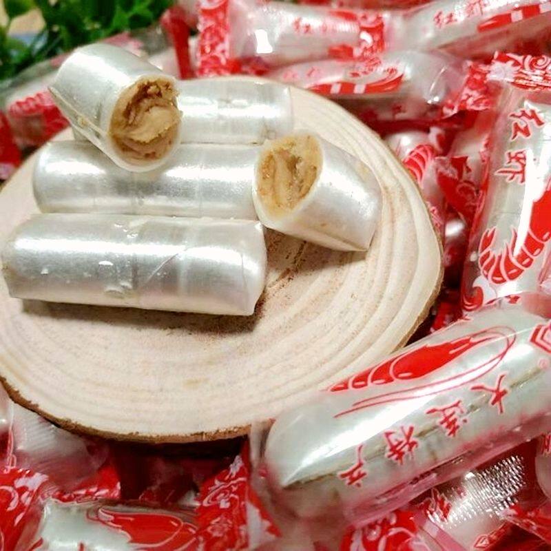 酥糖大连大虾老式红虾酥心散装糖果东北特产糖果