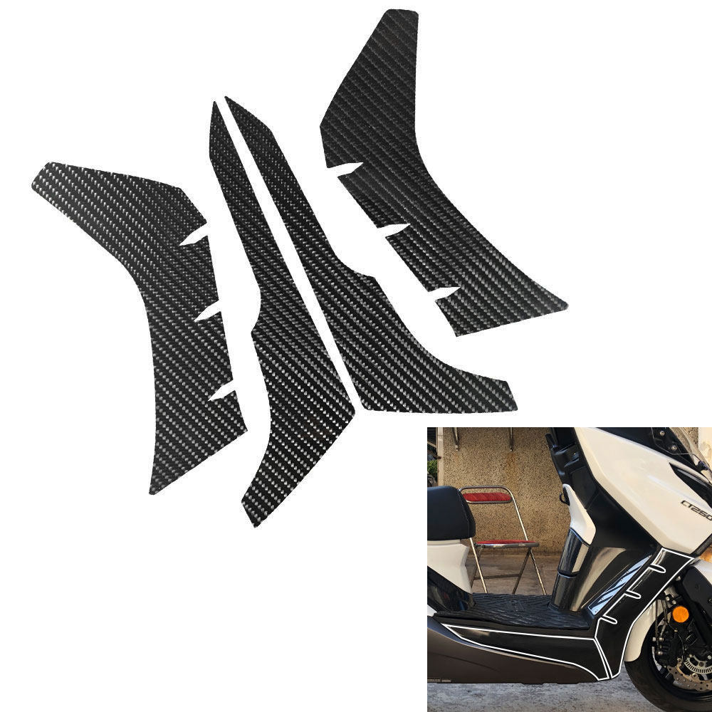 碳纤维适用光阳赛艇ct250ct300改装车身踏板贴纸保护贴纸