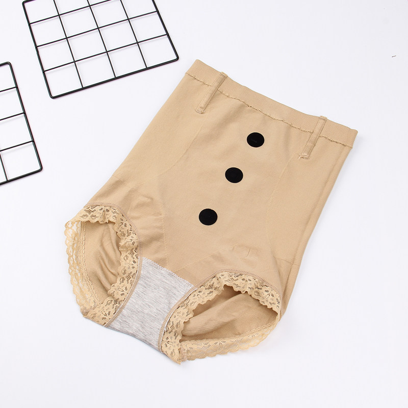 夏季收腹裤头女高腰收胃提臀紧身塑形产后收小肚子纯棉裆塑身内裤