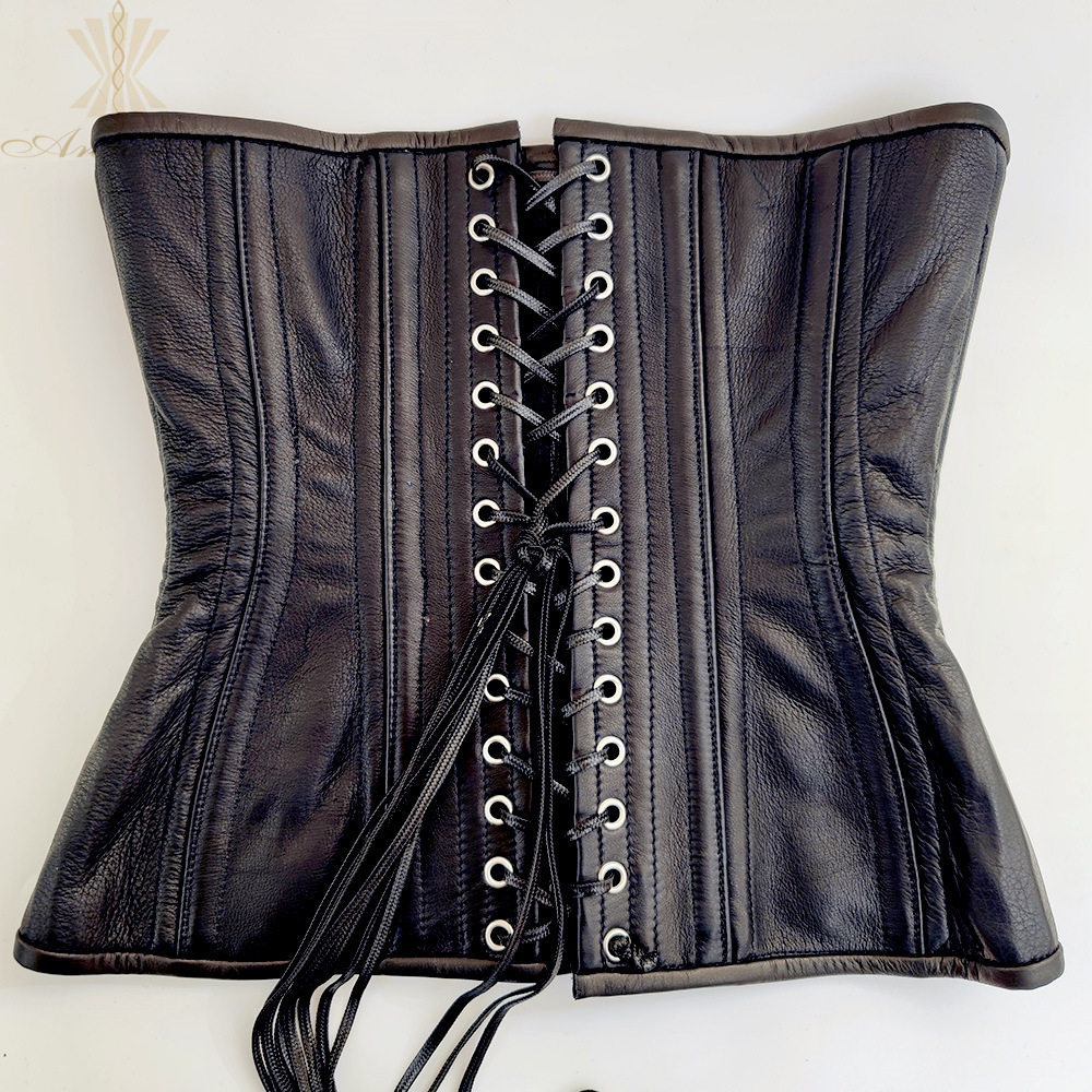 annzley男士新款黑色冬季束身corset简约长款束腰塑身腰封