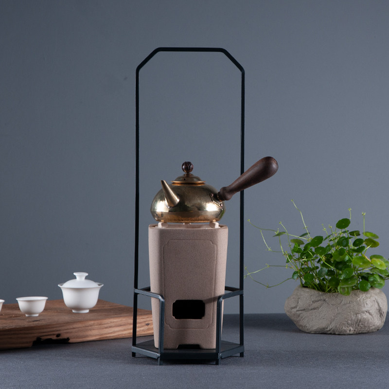 茶炉炭炉日式白泥橄榄炭煮煮茶器小风炉烧水茶道
