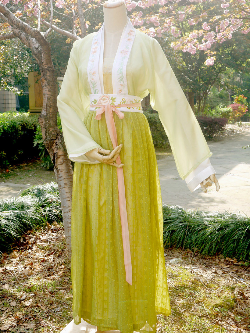 抹胸孤品汉服女装对襟襦裙绣花梅兰竹菊天丝雪纺汉服