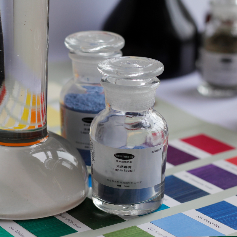 阿富汗青金石lapislazuli天然矿物蓝色颜料坦培拉油画油画颜料