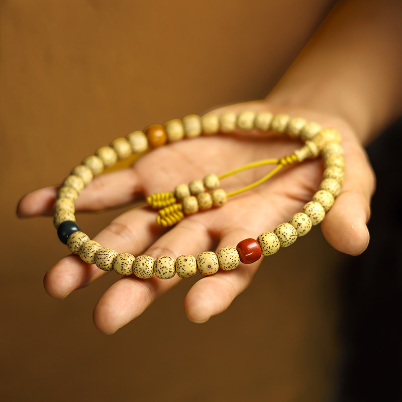 提子天然海南籽鸡油黄星月菩提36颗手持佛珠佛珠