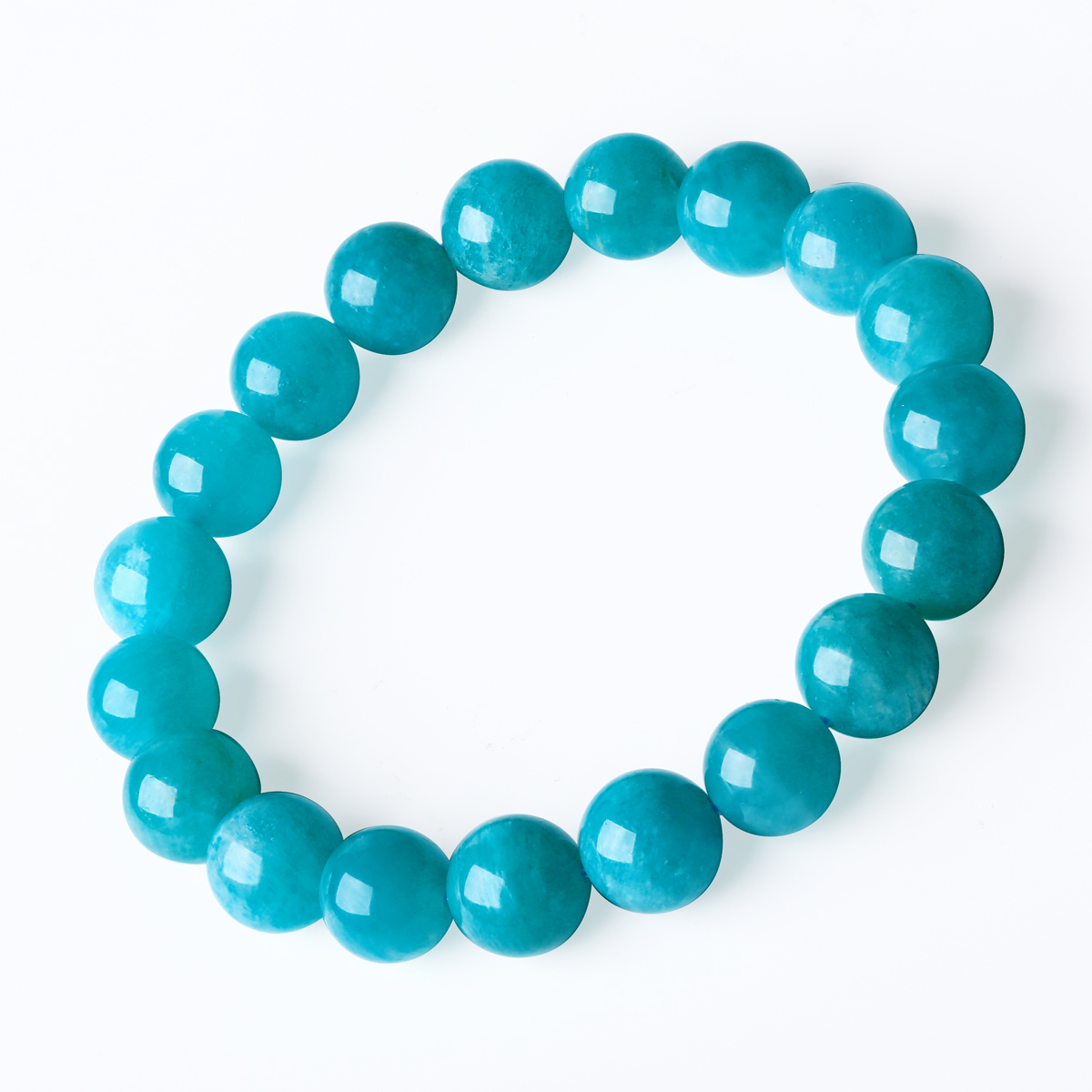 卡缇天河石手链男女女款亚马逊石手串蓝绿绿色水晶手链