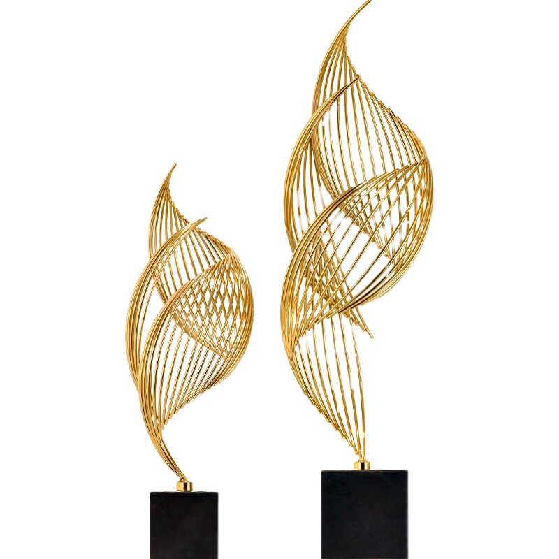 创意现代轻奢摆件客厅金属金属工艺工艺品酒柜电视柜摆件