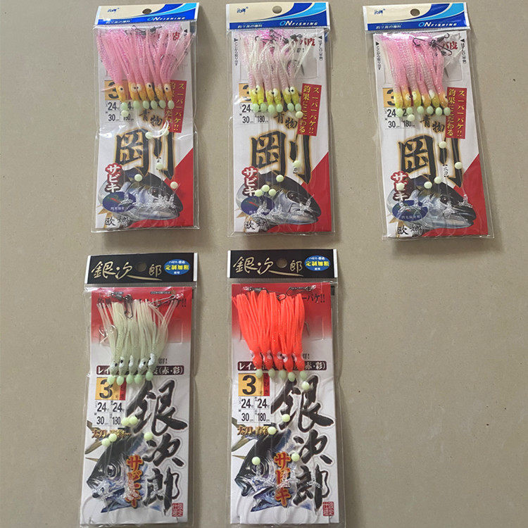 串钩欧娜海钓刀鱼带鱼鲅鱼串夜光鱿鱼白剑串鱼钩