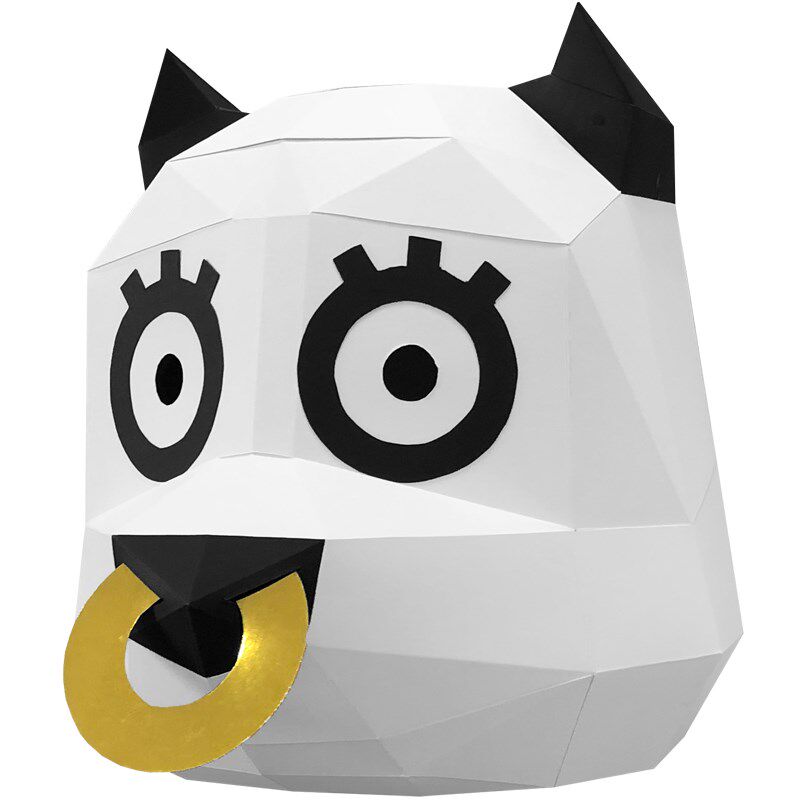 十二生肖牛牛动物纸模头套手工diy制作面具