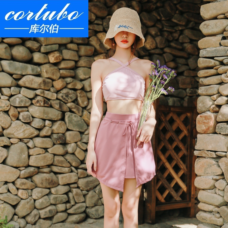 CORTUBO2018新款泳衣女三件套性感时尚显瘦小清新海边度假分体比 - 图1