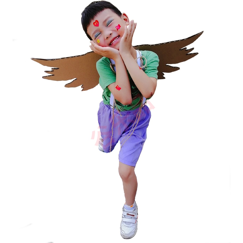 学校diy纸板翅膀饰天使角牌材料区手工幼儿园道具其他手工制作
