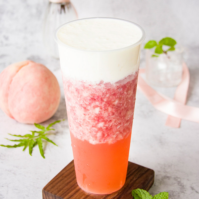 觅鲜味源桃肉果冻果酱500g水蜜桃果味芝芝桃桃冲饮果汁