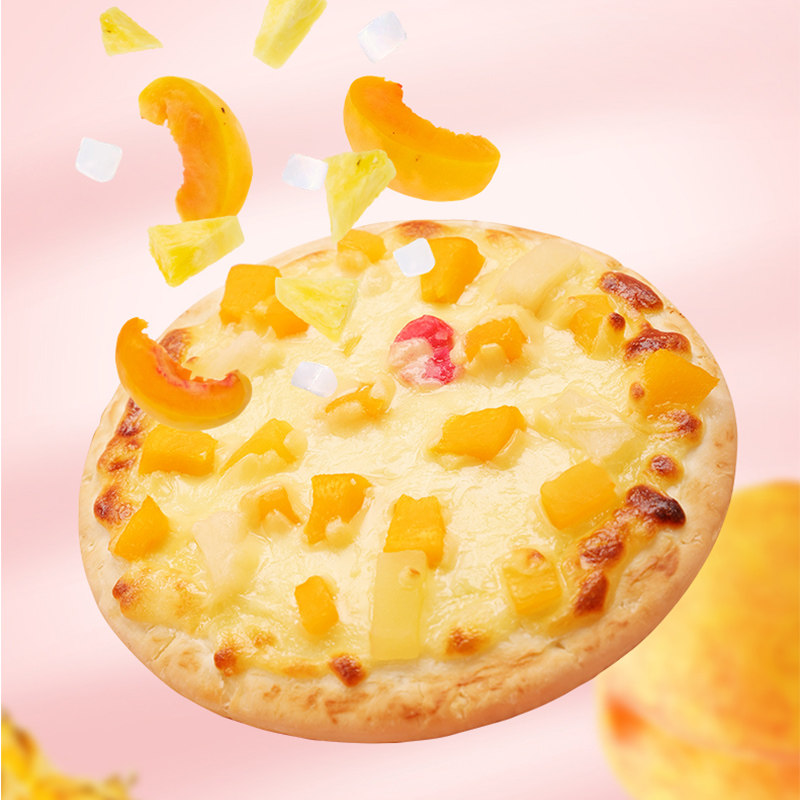 披萨俏侬缤纷水果8英寸半成品加热即食芝士拉丝预制披萨