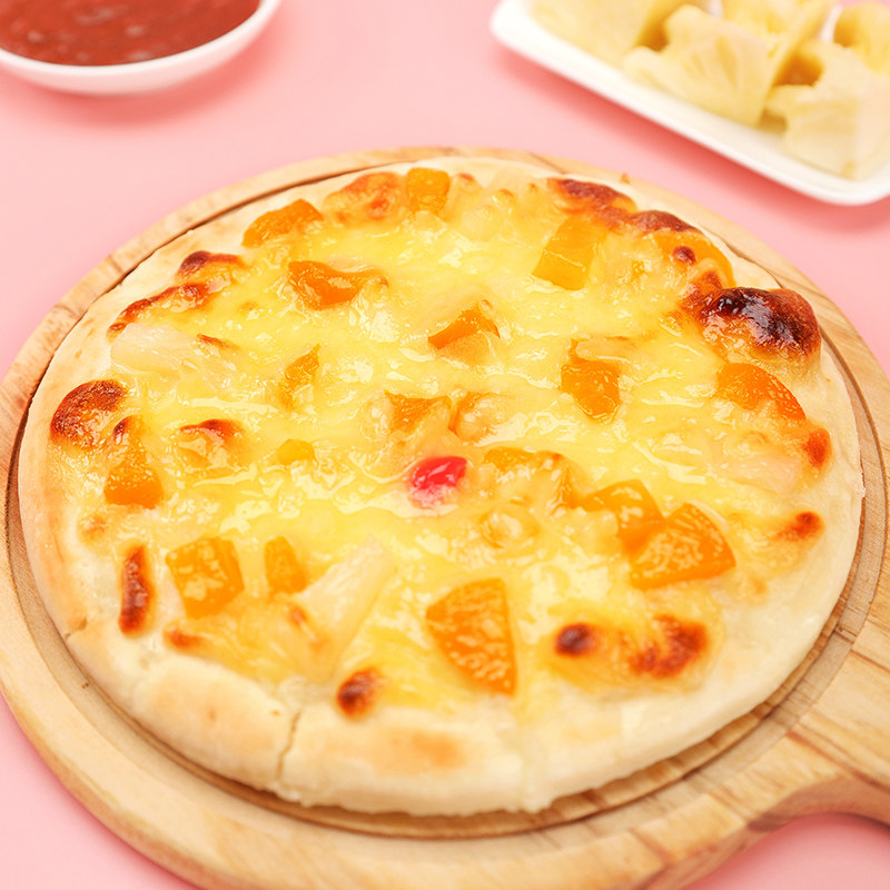 披萨俏侬缤纷水果8英寸半成品加热即食芝士拉丝预制披萨
