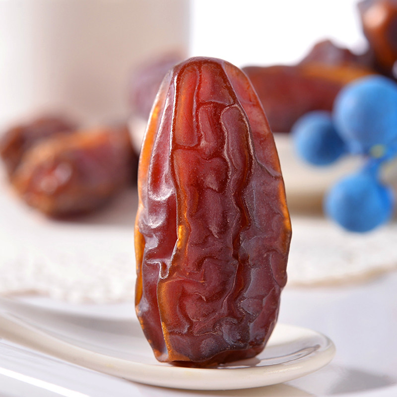 锐锐果椰枣干500g迪拜阿联酋特级黑椰枣沙特阿拉伯椰枣大枣非蜜饯