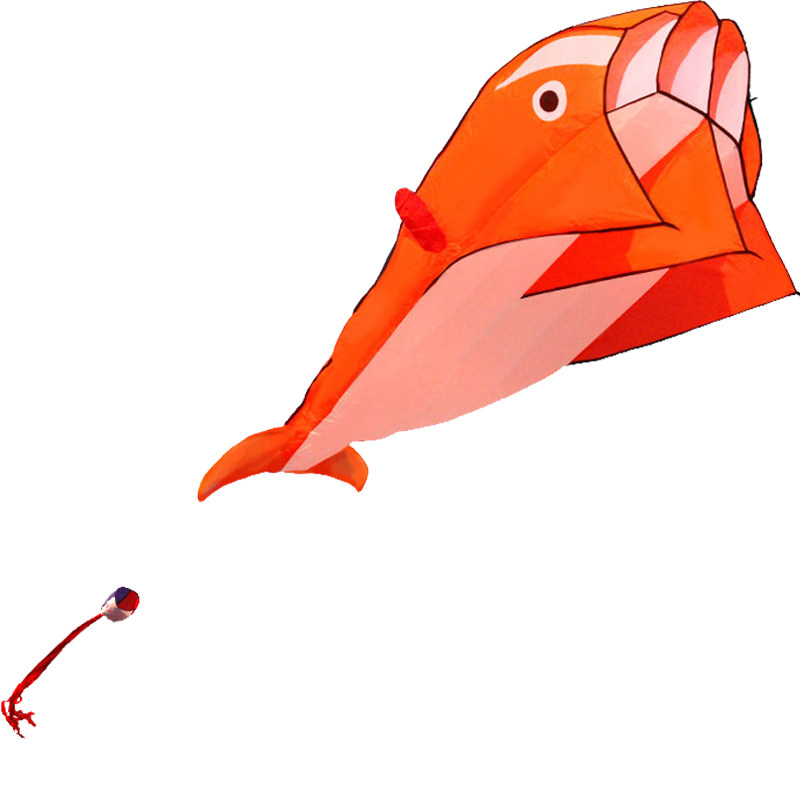 鲸鱼风筝潍坊风筝软体线轮无骨架微风易飞大型立体儿童成人风筝