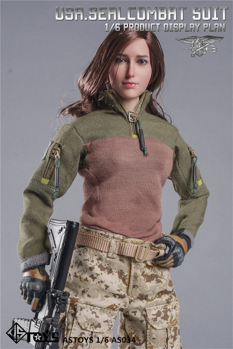 预售astoys女兵兵人服饰as034海豹作战套装ss084兵人专区