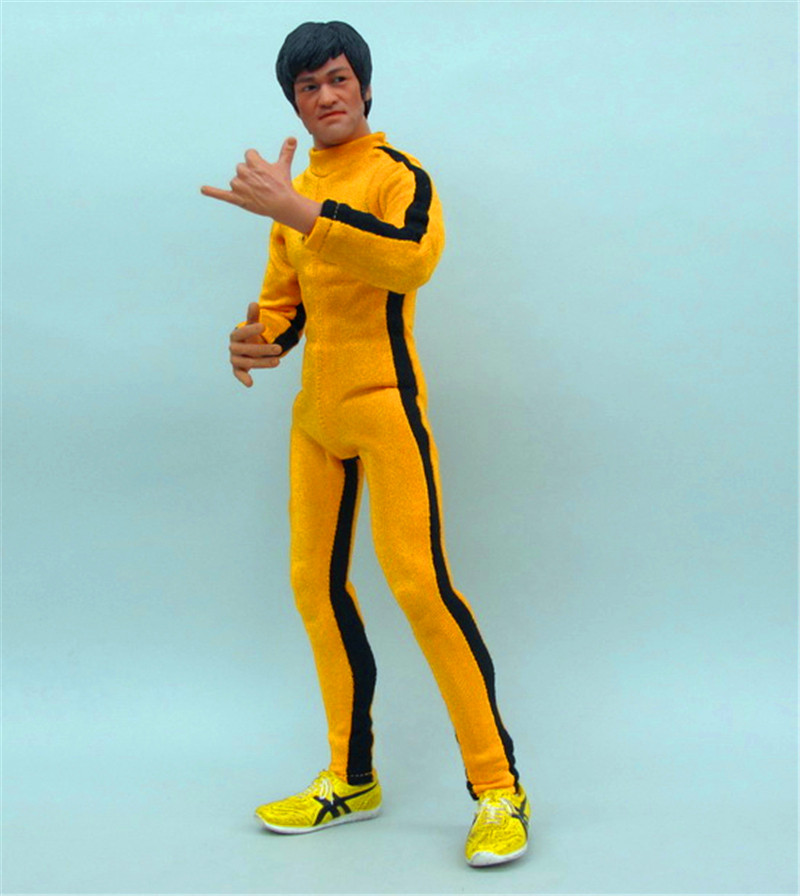 现货兵人人偶功夫巨星李小龙黄色连体衣运动装运动鞋兵人专区