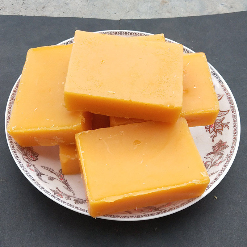 中药材蜂蜡天然黄蜂蜡药用黄蜡土蜂蜡块正品500克包邮实拍