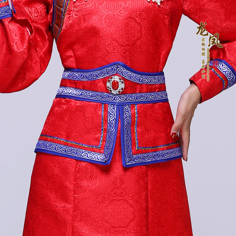 蒙古族新款女士蒙古舞蹈演出服春秋日常常服生活民族服装