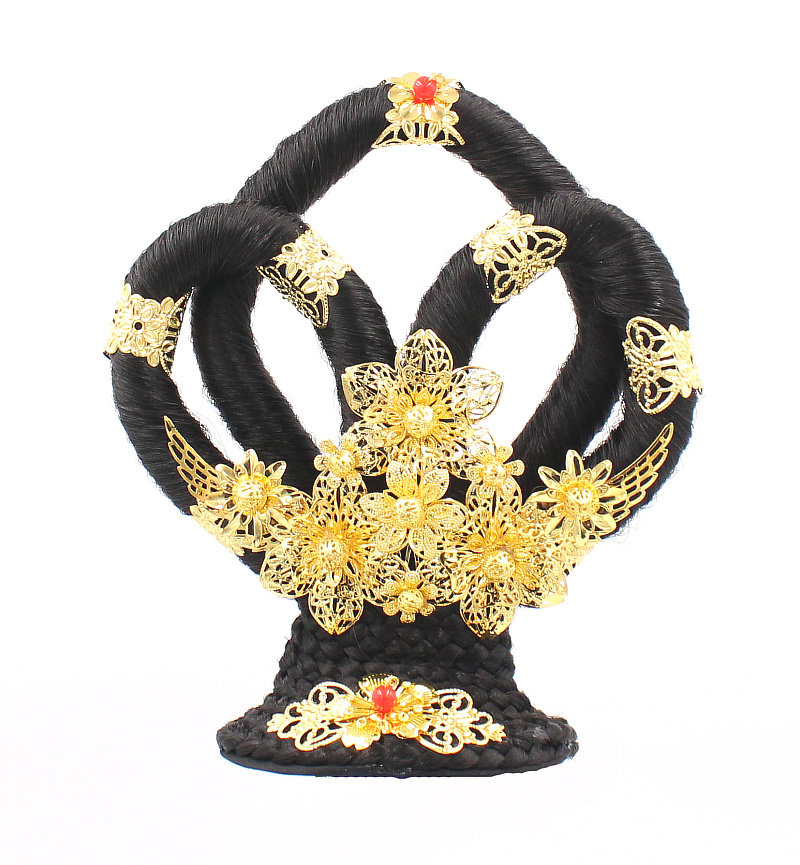 假发古装演出飞天造型大唐古韵古代发髻发包发包