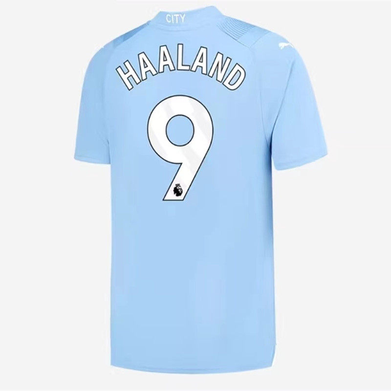 新款正品欧冠曼城主场球衣英超球员版德布劳内福登哈兰德格拉利什