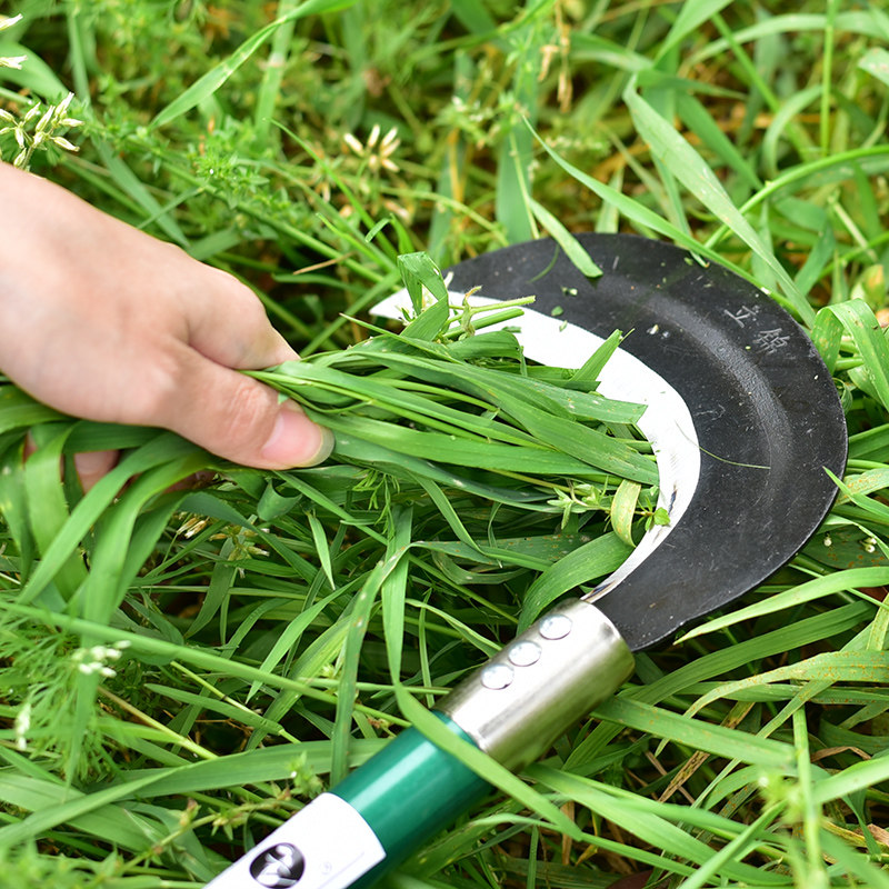 老式锻打锰钢农用刀具大镰刀户外砍树割草除草镰刀