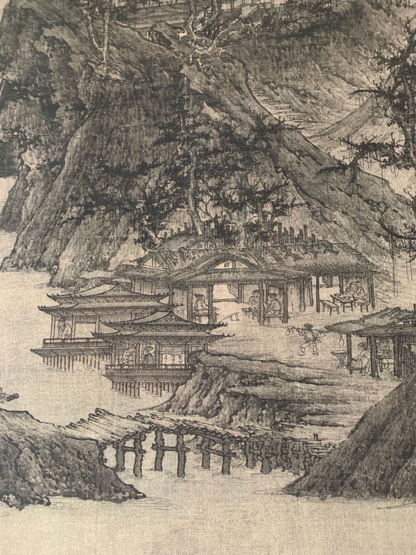 北宋李成晴峦萧寺图晴峦萧寺山水国画画艺术微喷装饰