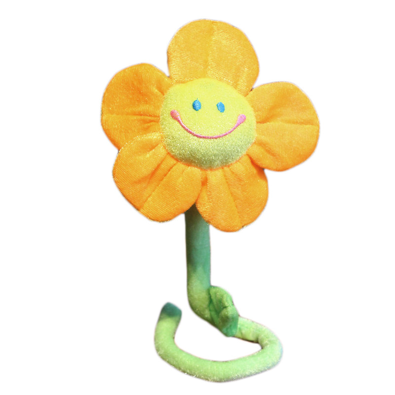 可爱太阳花毛绒玩具公仔插花窗帘仿真小花花朵玩偶毛绒布艺类玩具