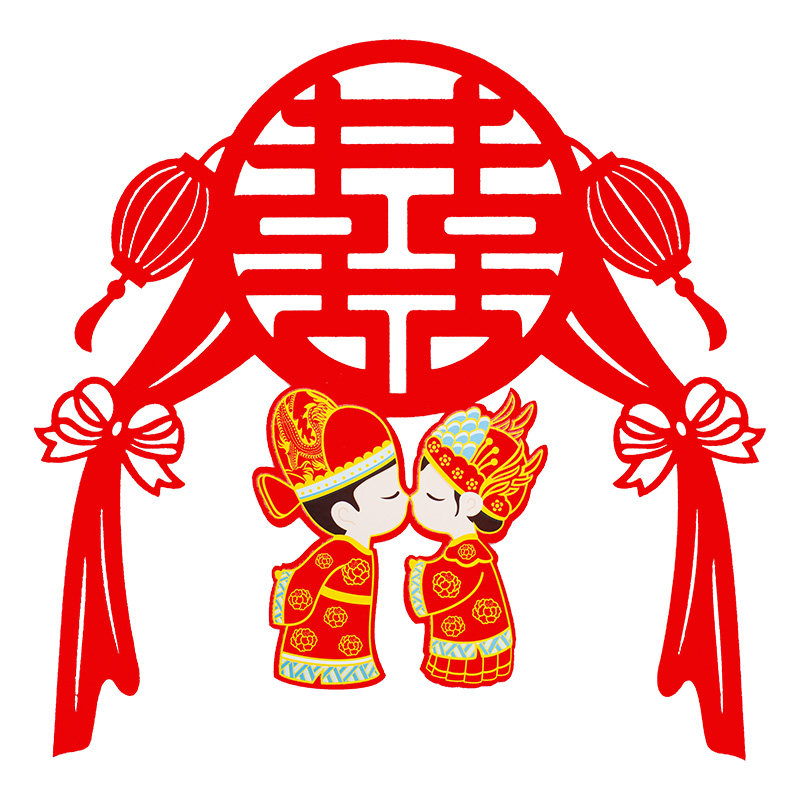 结婚礼喜字装饰大门客厅卧室无纺布喜婚房布置创意喜字