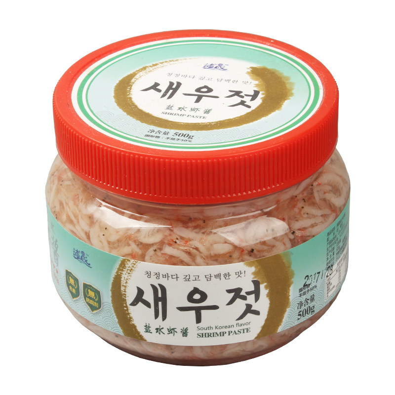 材料包邮蒲成盐水虾酱500g腌制韩国白菜韩式虾酱