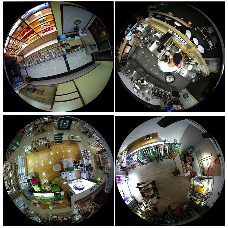 360度商铺吸顶全景无线wifi监控器摄像头网络摄像机