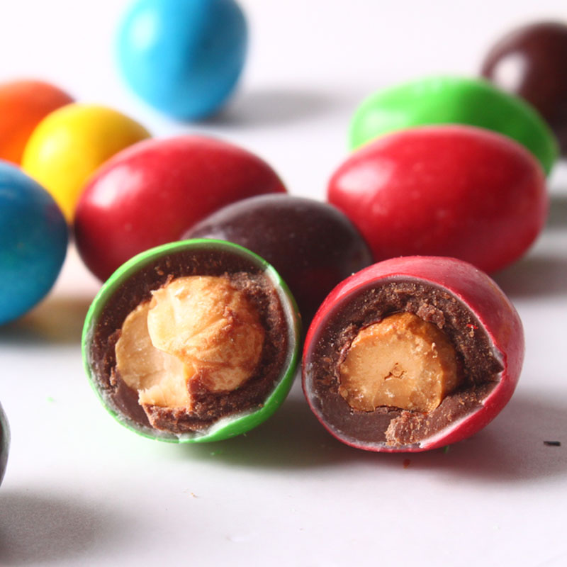 巧克力德芙mm100gx2瓶装牛奶彩虹豆儿童零食包邮巧克力制品