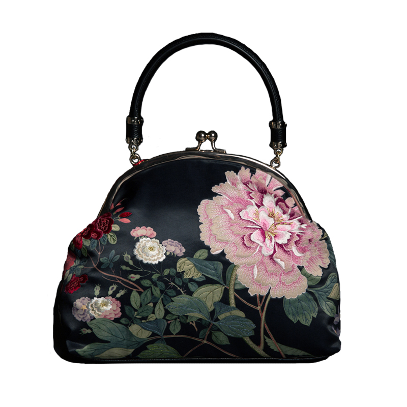 隆唐原创新款绣花中国风手提旗袍小方包时尚晚宴手工刺绣包包bb30