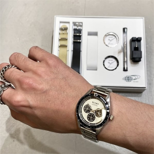 壹树 bPr BEAMS 经典可替换组装3表带腕表37mm组合多零件休闲手表