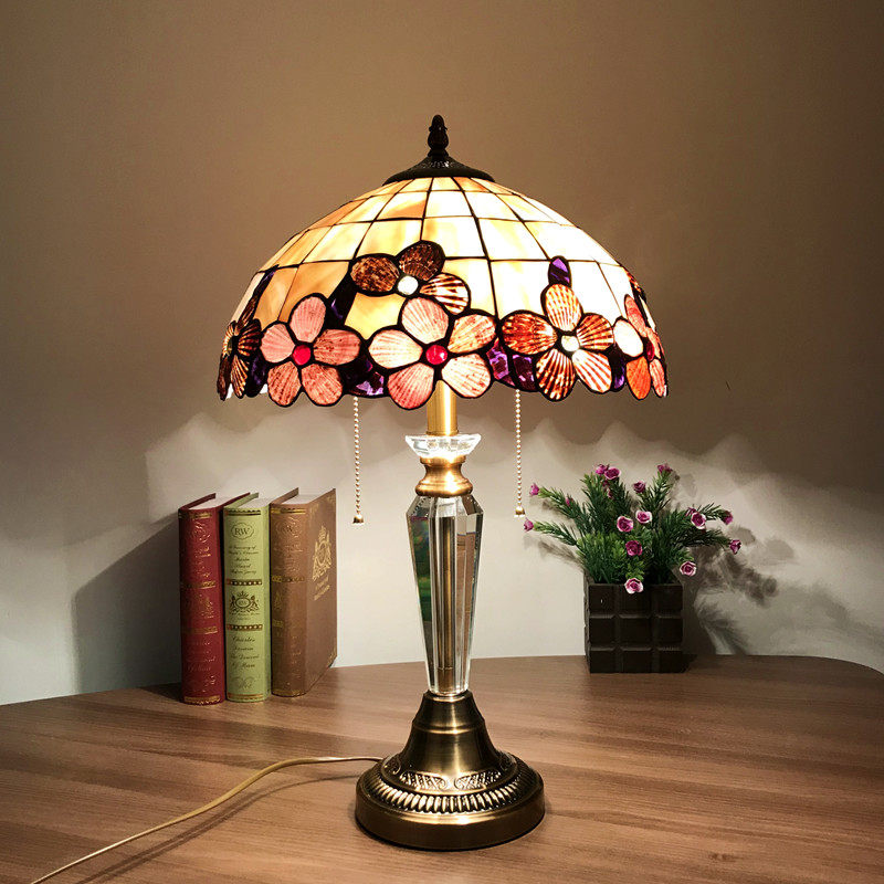 台灯美式新款贝壳欧式奢华华新古典温磬卧室装饰台灯