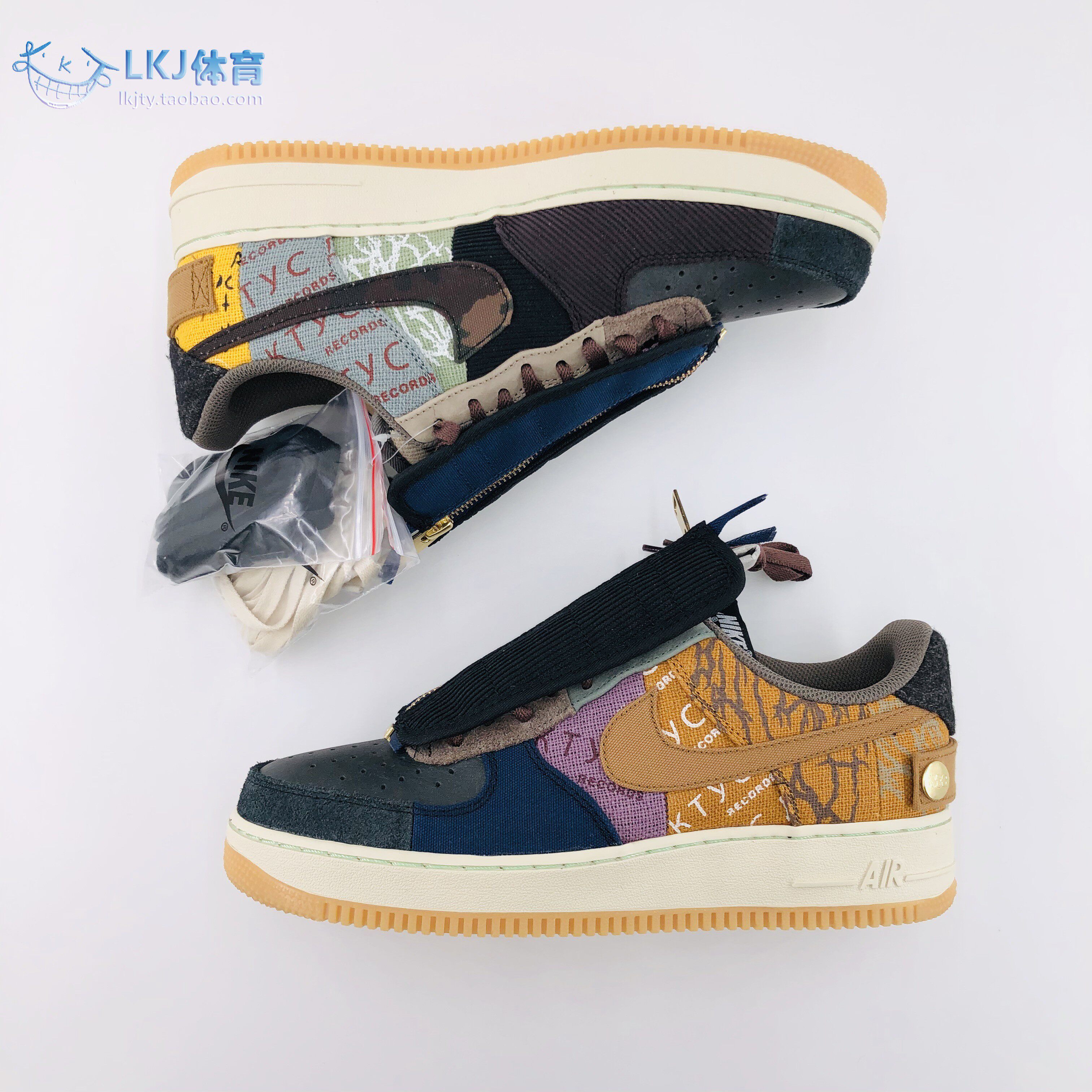 travisscottairforcets联名af1鬼脸拼接空军板鞋