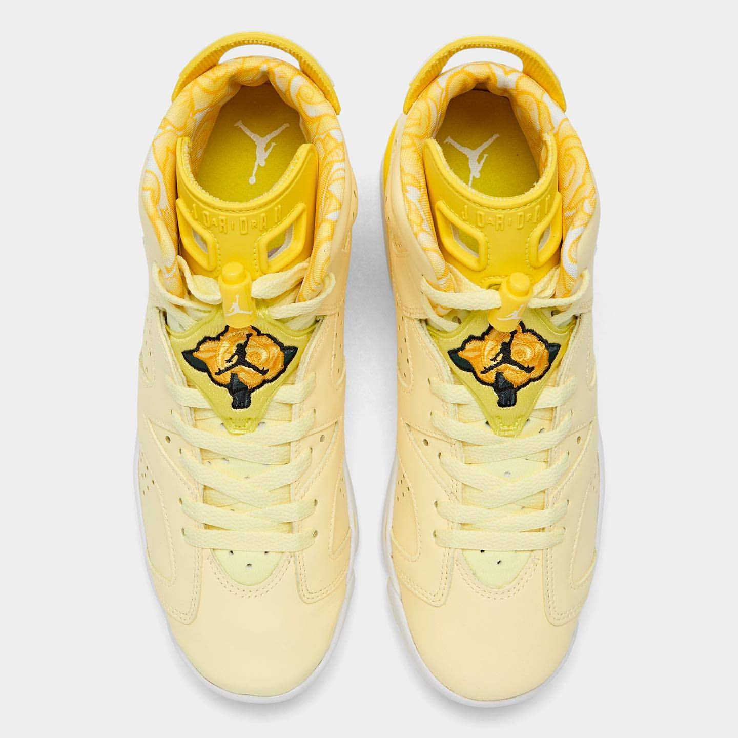 lkj体育airjordan6gsaj6花卉淡黄刺绣柠檬黄543390800
