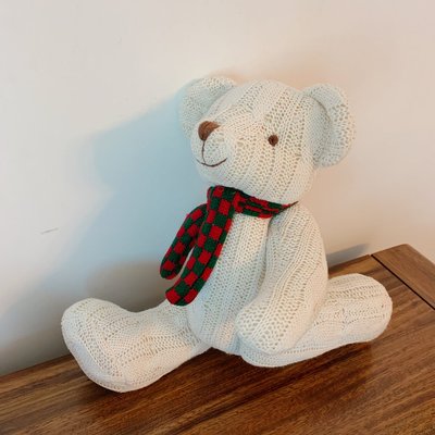 泰迪熊2019麻花毛线两色布熊关节熊玩具玩偶布偶娃娃公仔毛绒布艺类