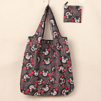 可爱卡通折叠购物袋便携单肩中号超市环保袋买菜包大布兜手提袋子