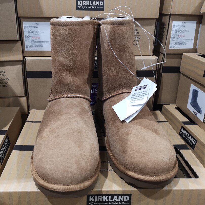 现货美国kirkland男女儿童成人雪地靴冬纯羊皮毛雪地靴