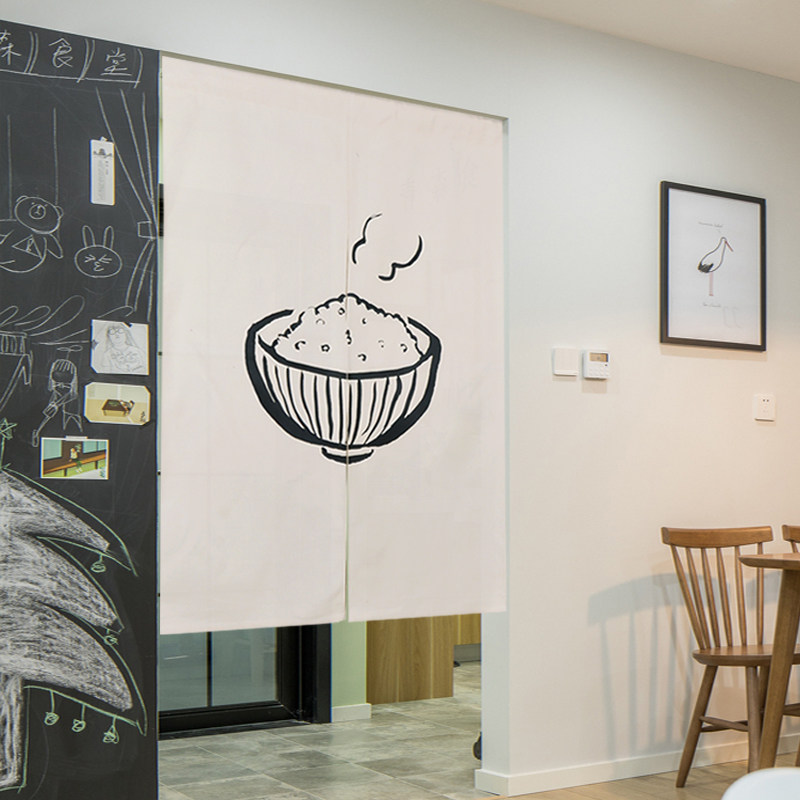 食堂餐厅布帘饭店饭馆门帘帆布隔断装饰简约门帘