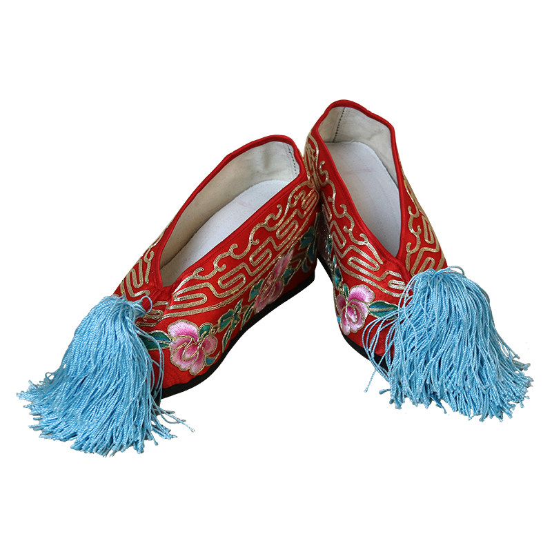 中原戏装旦角彩鞋仿手轮胎北京增高京戏戏剧戏曲民族服装